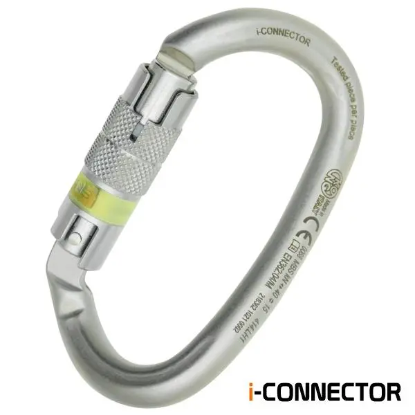 KONG TWISTED CARABINER STEEL - TWIST LOCK