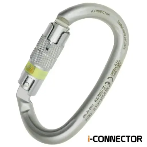 [414LH1999KK] KONG TWISTED CARABINER STEEL - TWIST LOCK