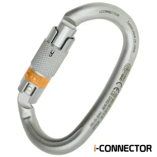 [414LN1999KK] KONG TWISTED CARABINER STEEL - AUTO LOCK